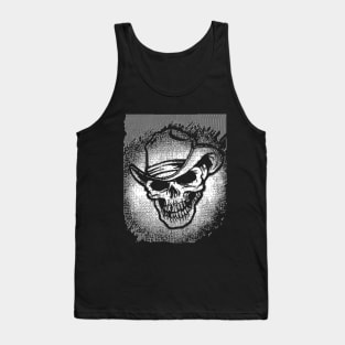 Cowboy Horror Death Skull ††† 8 bit/Pixelart Tank Top